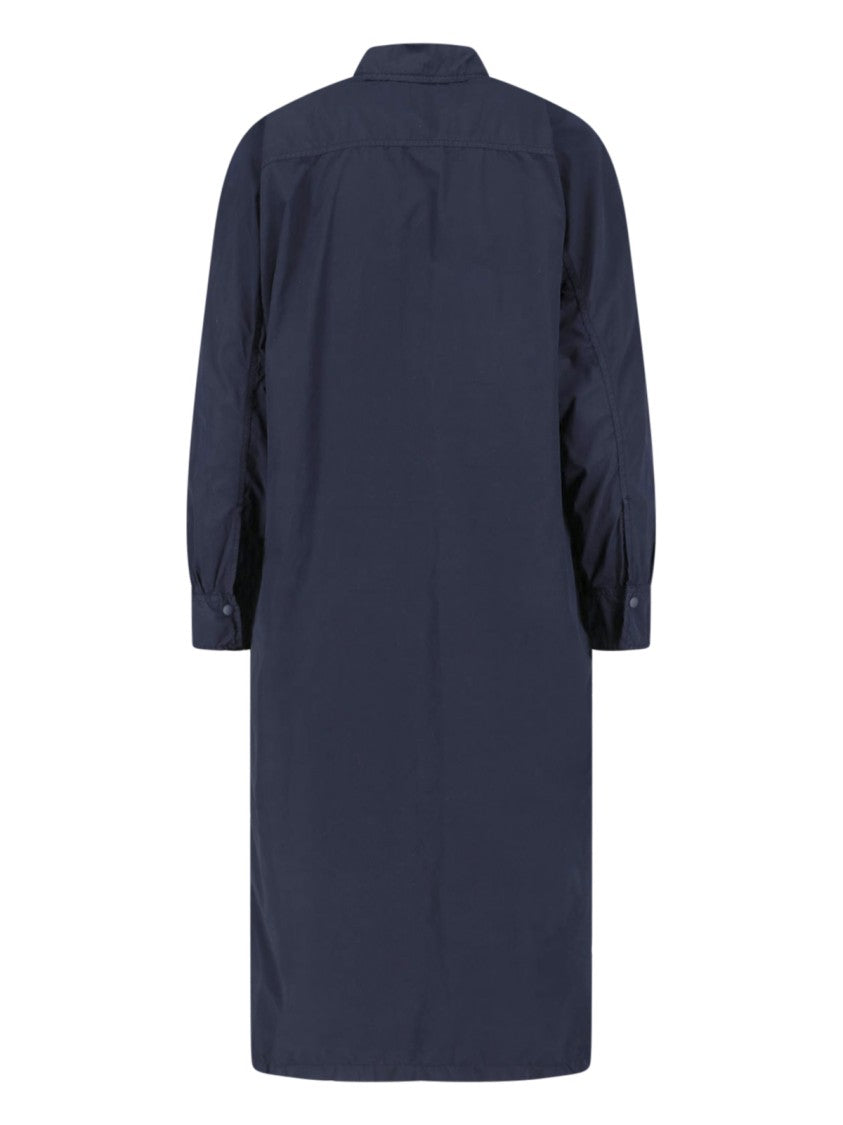 Aspesi Blue Long Waterproof Classic Collar Jacket