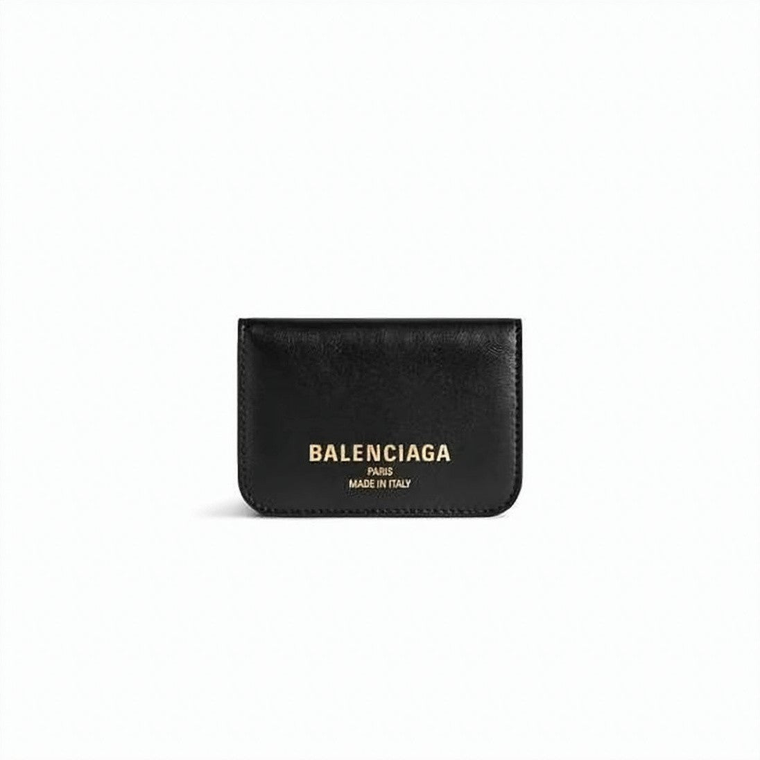 Balenciaga Mini Wallet In Smooth Calf Leather With Gold-Tone Embossing