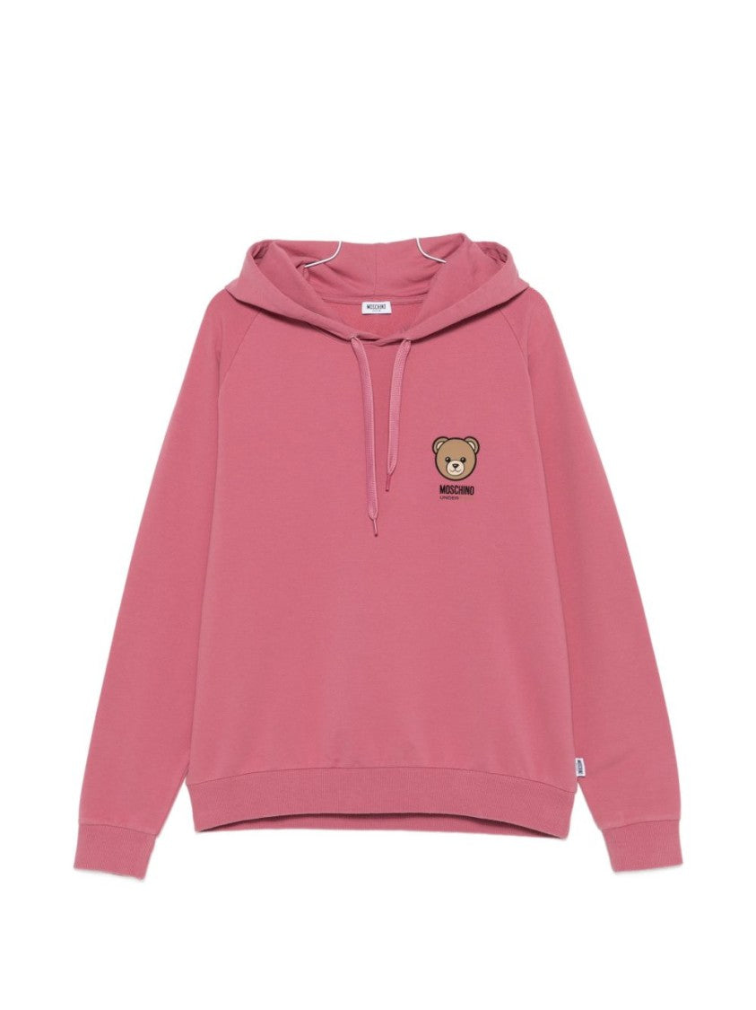 Moschino Pink Silk And Nylon Knit Hoodies