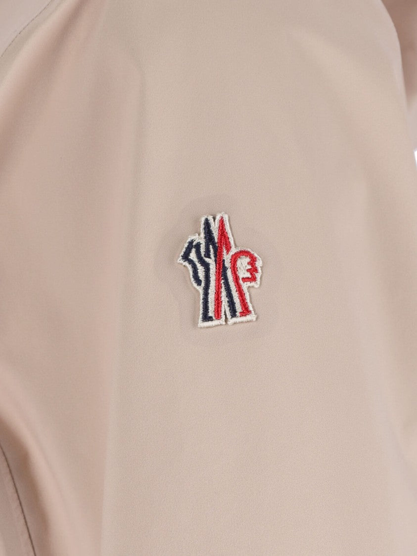 Moncler Grenoble "Valles" Zip Jacket, In Beige Nylon
