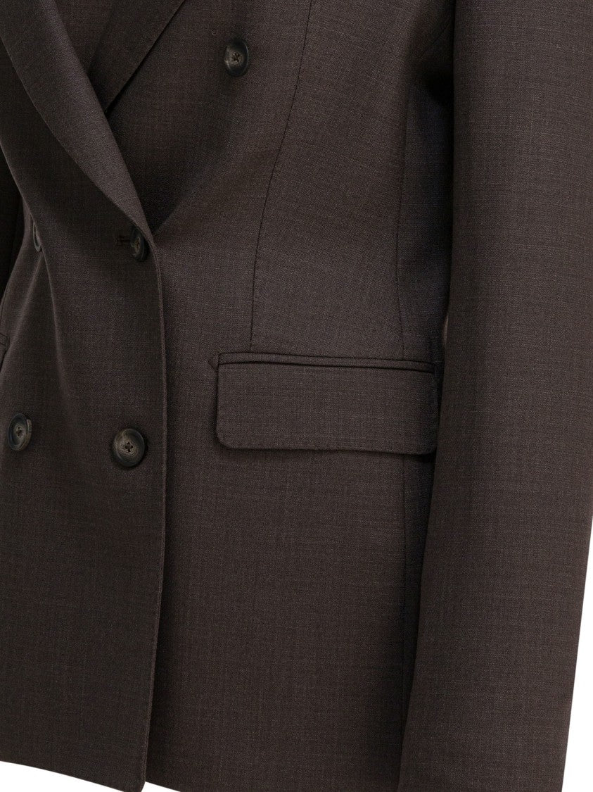 Tagliatore Tailored Brown Double-Breasted Jacket
