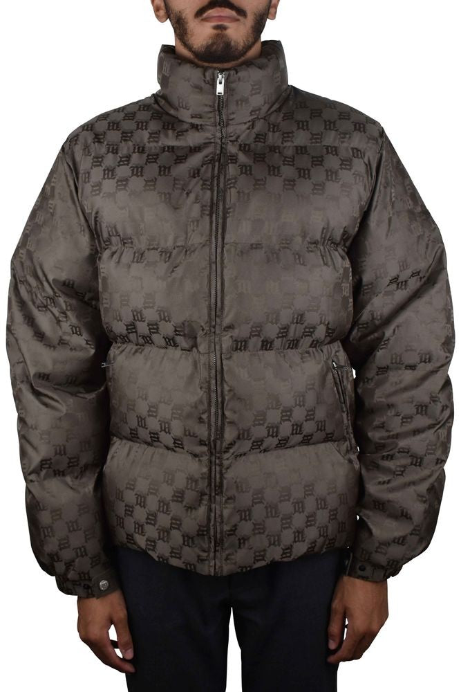 Misbhv Quilted Down Jacket With Monogrammed Logo
