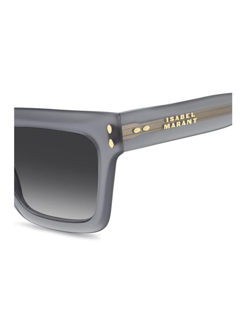 Isabel Marant Bold Square Frame Sunglasses With Gold Accents