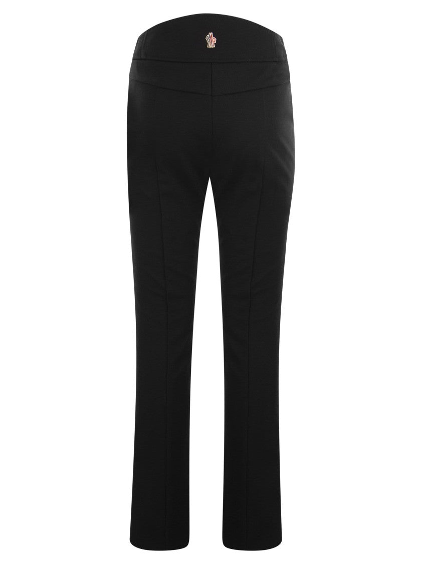 Moncler Grenoble Straight Leg Twill Trousers With Zipped Pockets