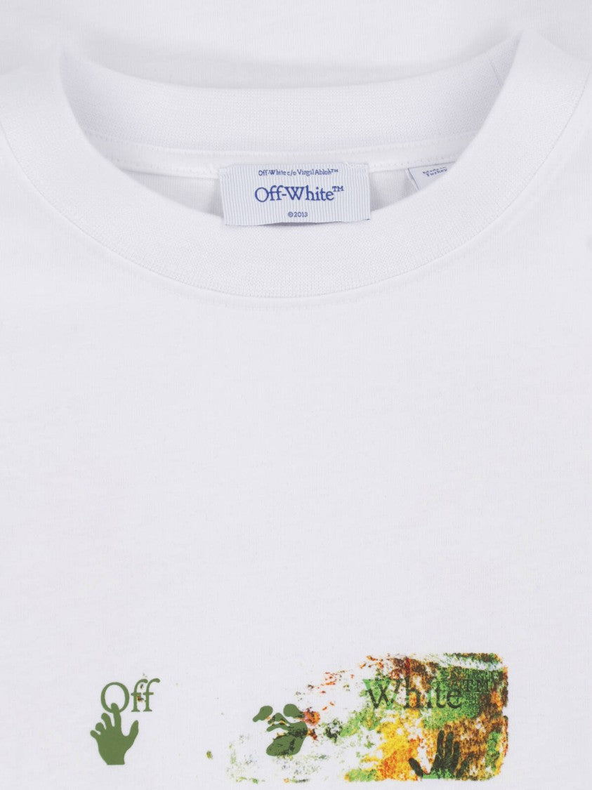 Off-White White Spices Arrow Skate Cotton Printed T-Shirt