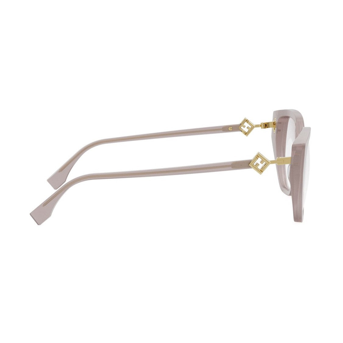Fendi Pink Ff Diamond Acetate Rectangular Sunglasses