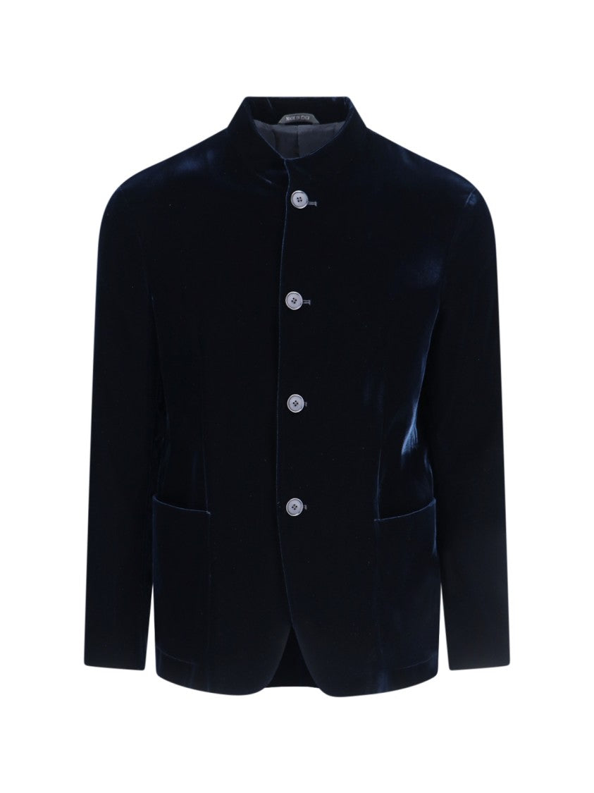 Giorgio Armani Single-Breasted Blazer – Navy