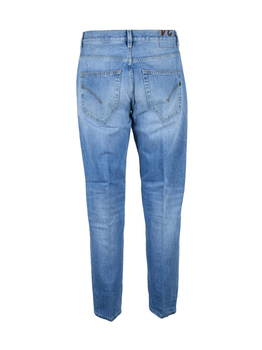 Dondup Light Blue Brighton Carrot Fit Cotton Jeans
