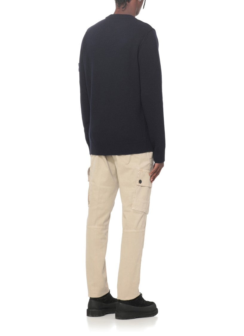 Stone Island Ribbed Knit Wool Sweater