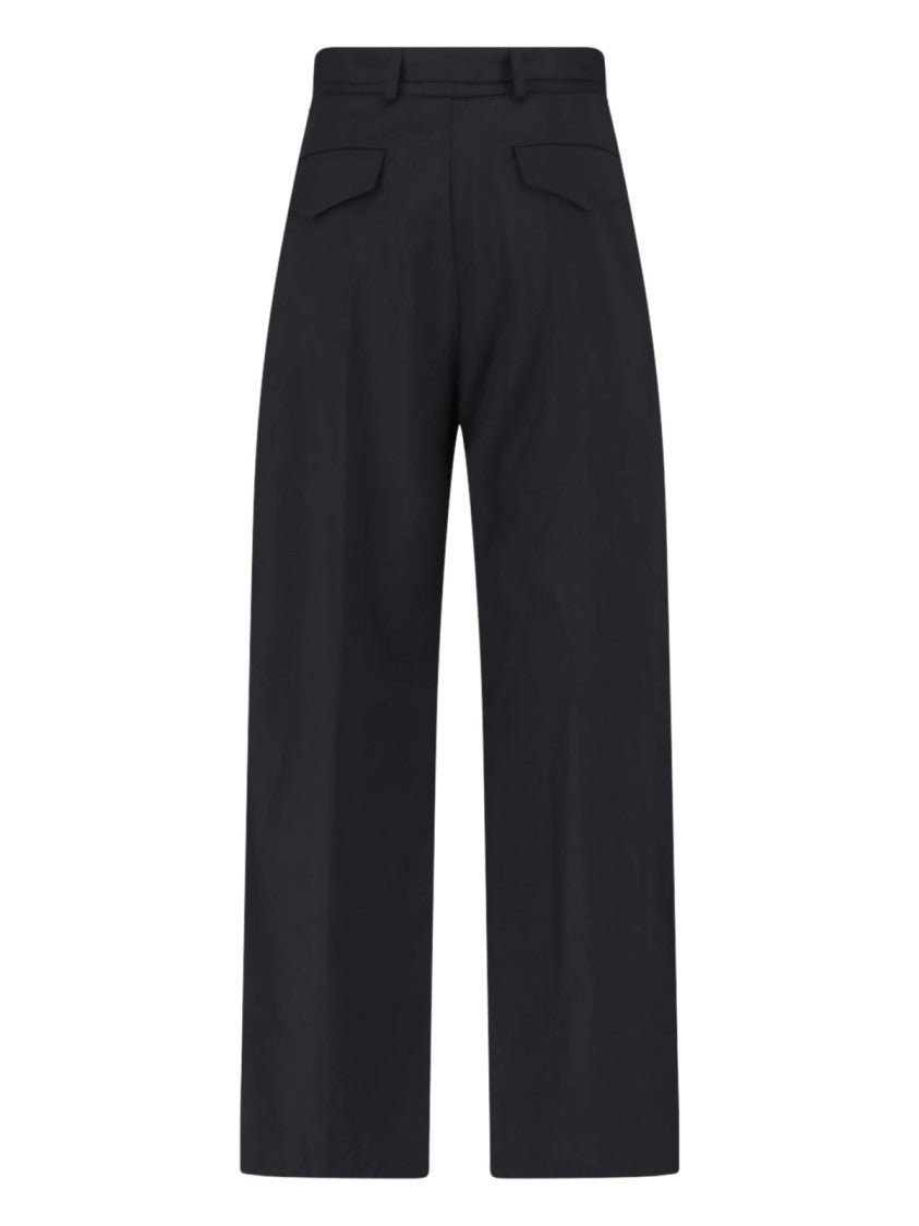Eudon Choi Black High-Waisted Tailored Virgin Trousers