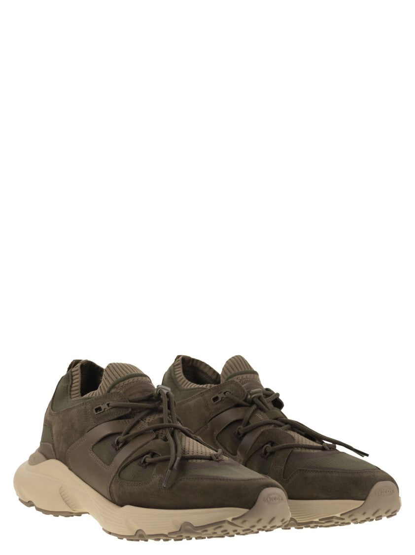 Tod's Leather And Technical Fabric Sneakers