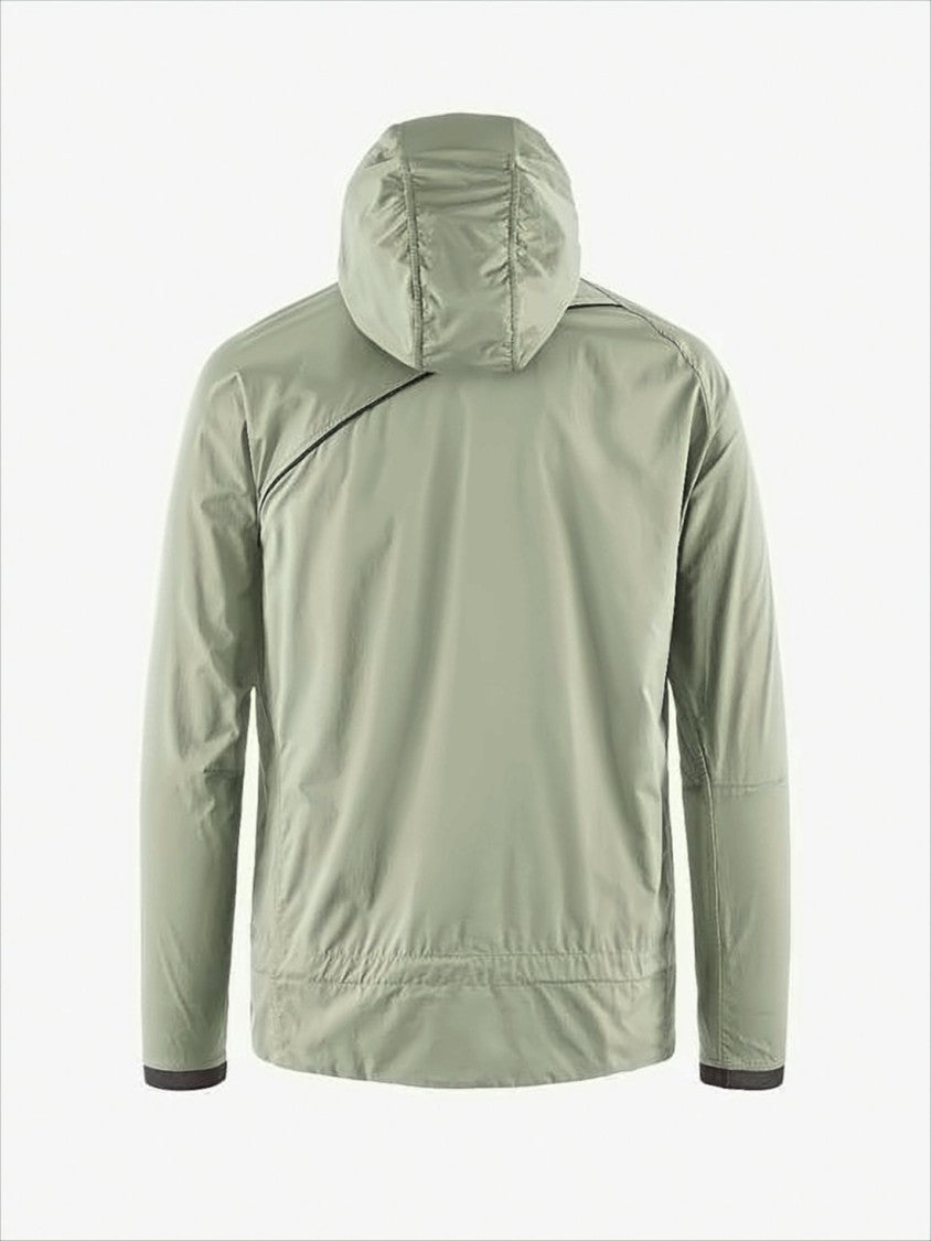 Klattermusen Lightweight Sage Green Jacket With Streamlined Silhouette