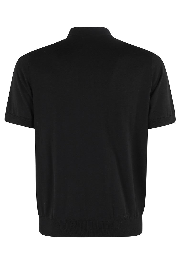 Paolo Pecora Polo Shirt With Zip Collar And Ribbed Trims