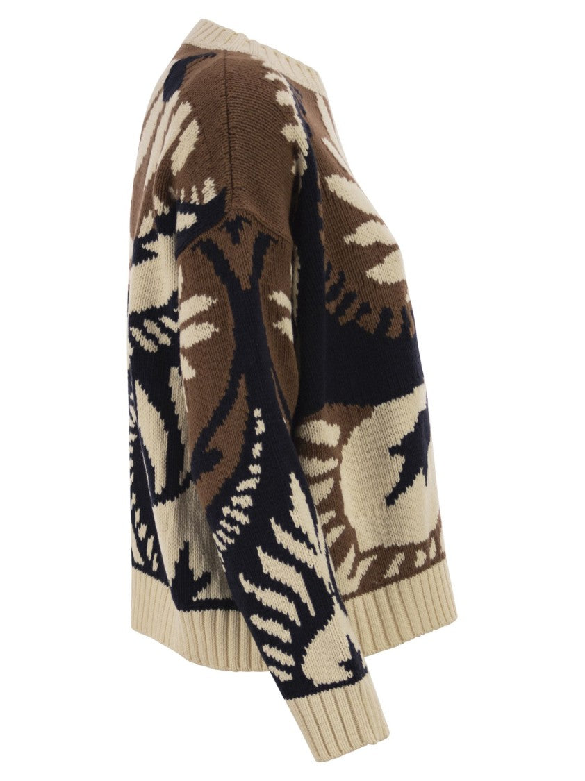 Max Mara Wkdcelebre - Patterned Cotton Crew Neck