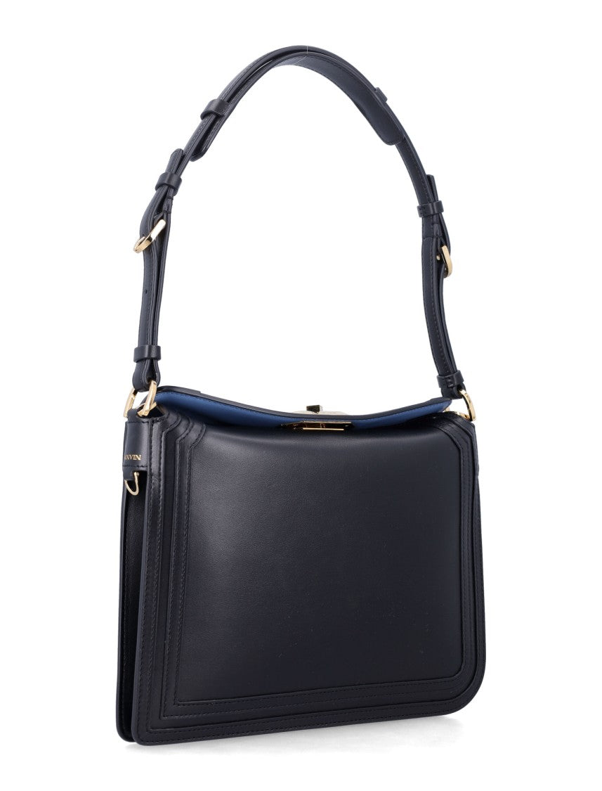 Lanvin Compagnon Small Asymmetric Leather Shoulder Bag