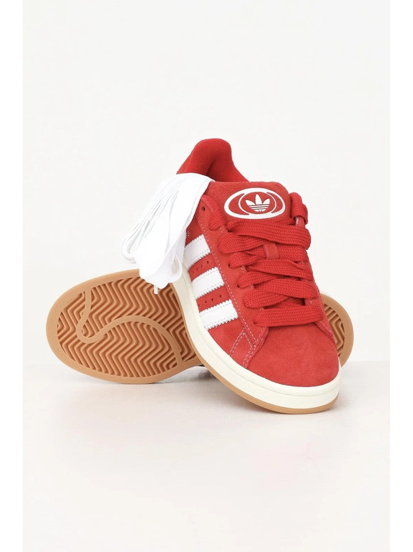 Adidas Red Low-Top Suede Sneakers