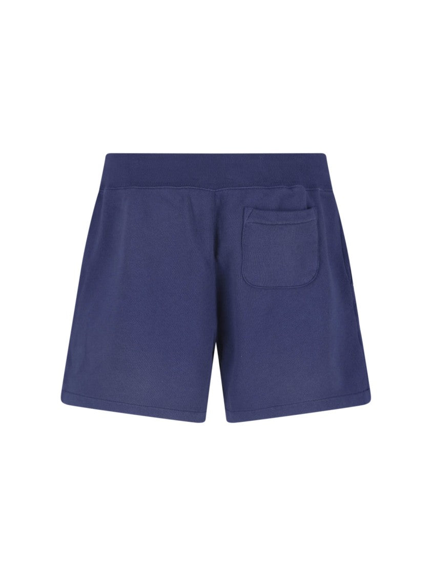 Polo Ralph Lauren Blue Drawstring Embroidered Logo Shorts