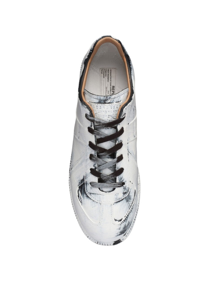 Maison Margiela Artistic White Sneakers With Textured Surface