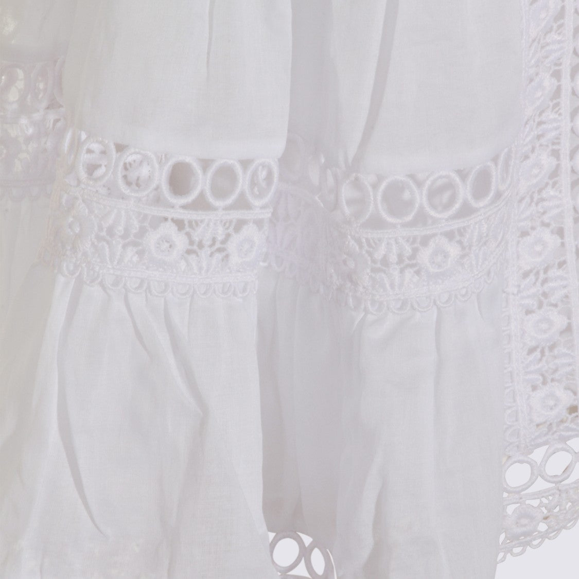 Charo Ruiz Ibiza Sleeveless Mini Dress With Scalloped Straps And Lace Detailing