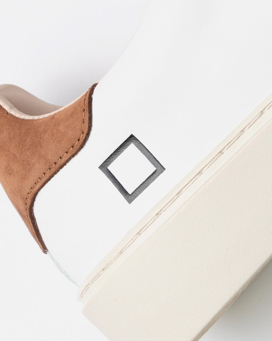 D.A.T.E Levante Calf White-Brown Sneaker