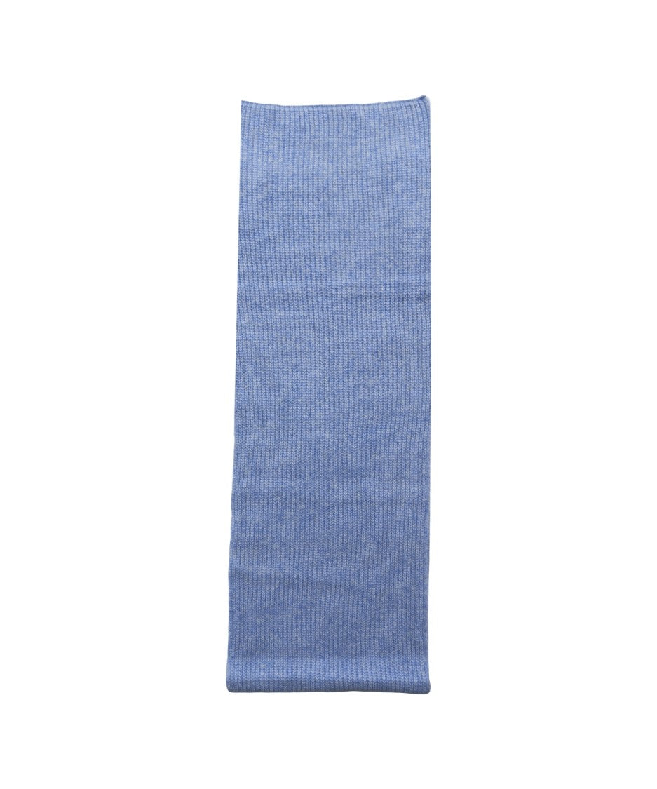 Baum Und Pferdgarten Ribbed Knit Blue Scarf With Luxurious Texture