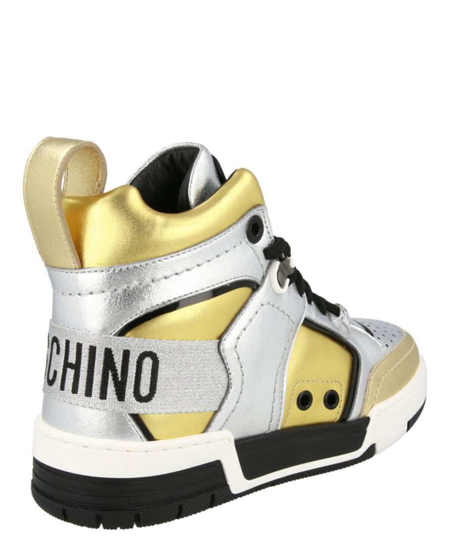 Moschino Streetball Asymmetrical High-Top Sneakers