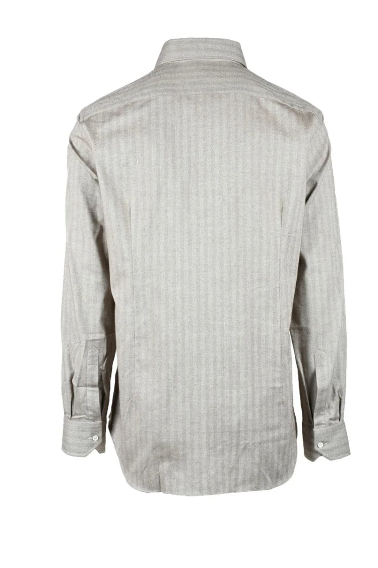 Emanuele Maffeis Beige Cotton Shirt
