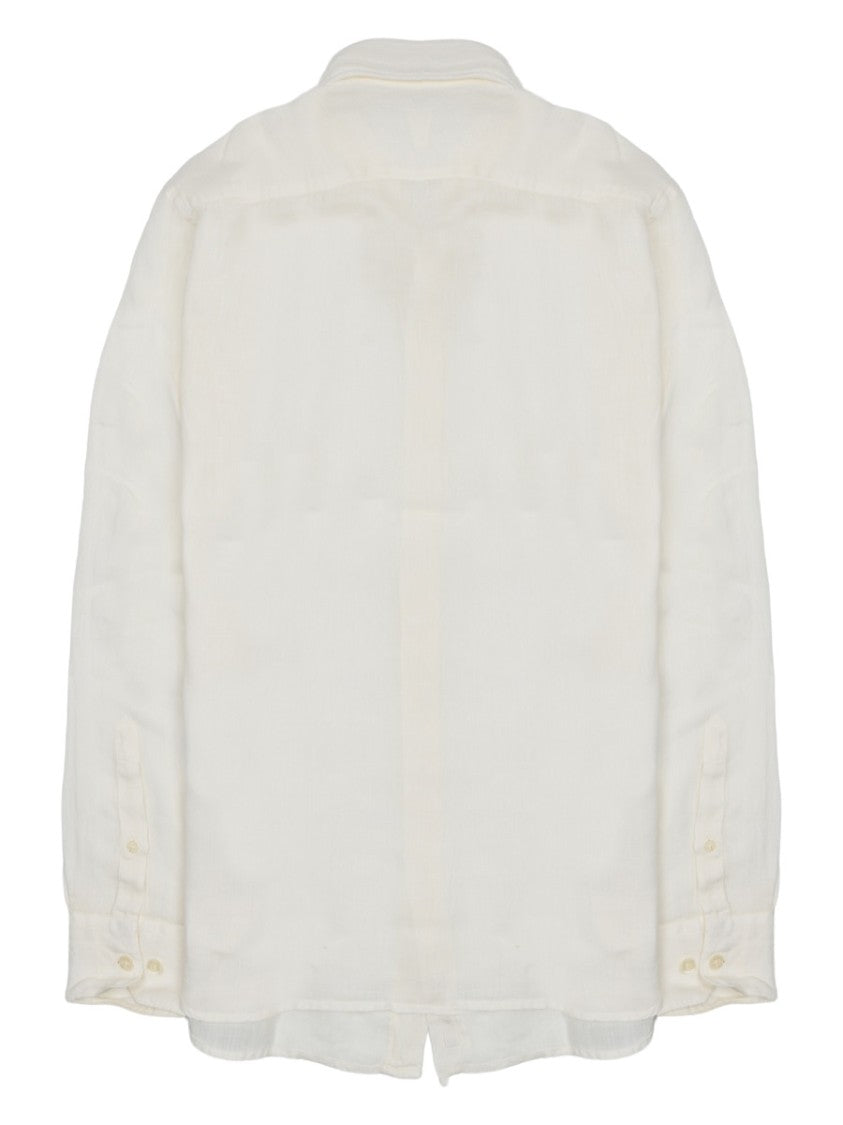 120% Lino Slim-Fit Linen Button-Down Casual Shirt