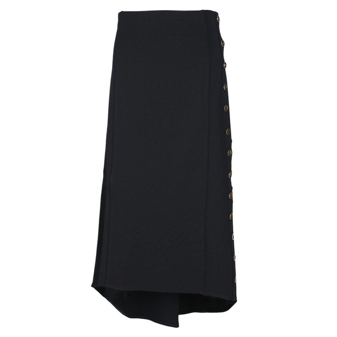 Givenchy Asymmetrical Midi Skirt With Elegant Button Detail