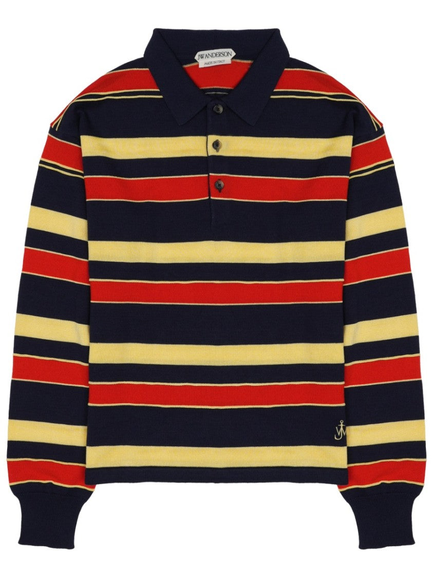 J. W. Anderson Rugby Striped Cotton-Blend Polo Shirt