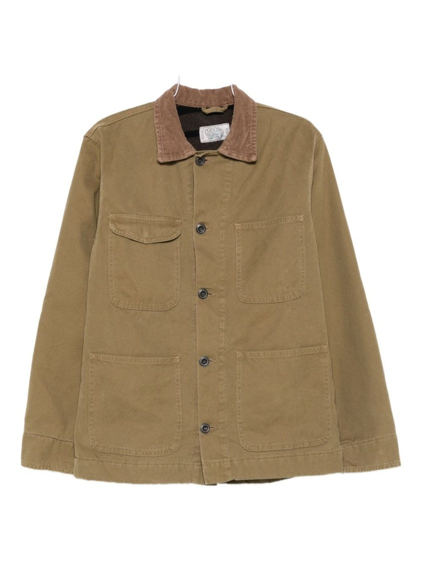Chesapeake's Khaki Jacket With Contrasting Corduroy Collar