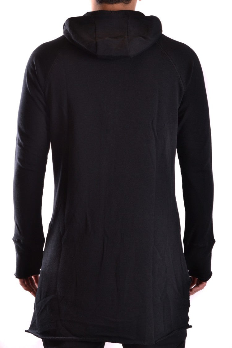 Barbara I Gongini Hooded Black Sweatshirt With Full Front Zipper
