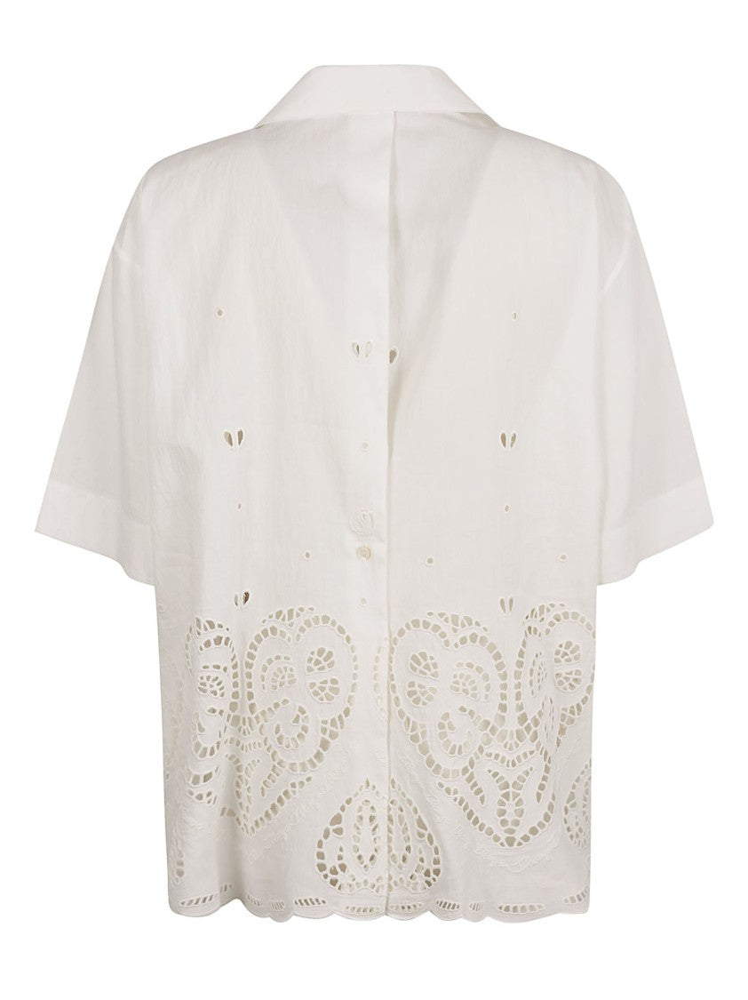 Stella Mccartney White Shirt With Cut-Out Detailing
