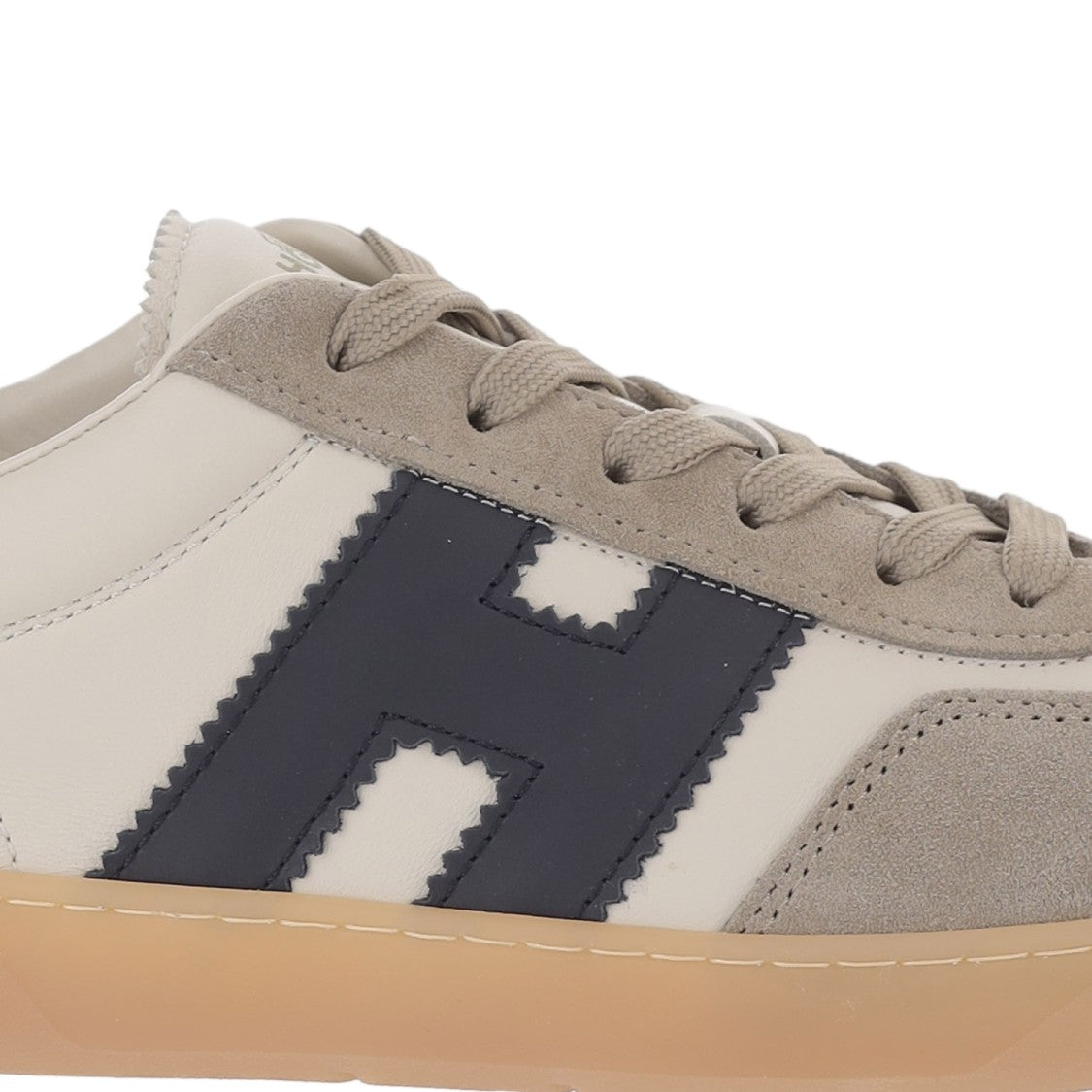 Hogan Low-Top Leather Sneakers With Suede Inserts And Memory Foam Insole