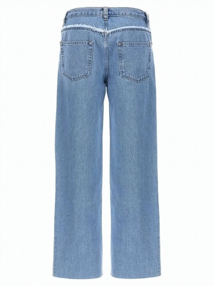A.P.C. Straight-Leg Denim Pants With Distressed Details And Mid-Rise Waist