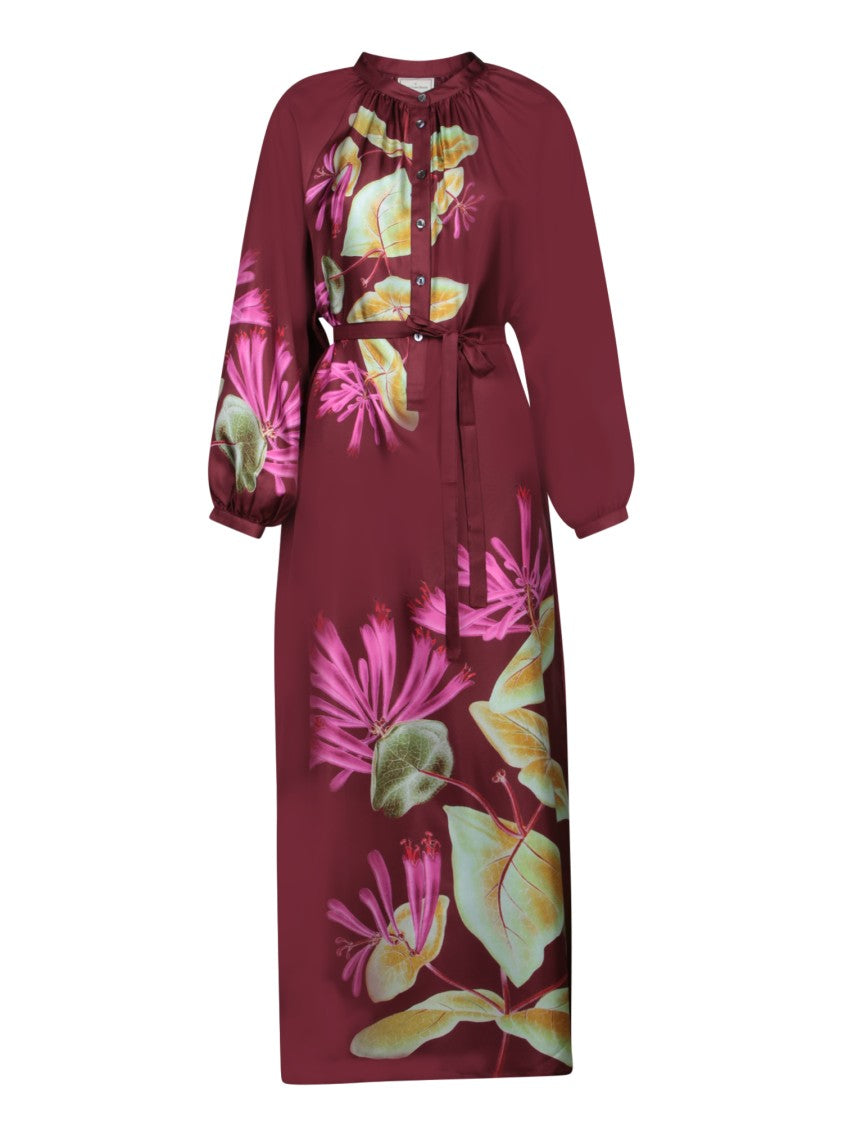 Pierre-Louis Mascia Floral Print Maxi Dress With Cinched Waist