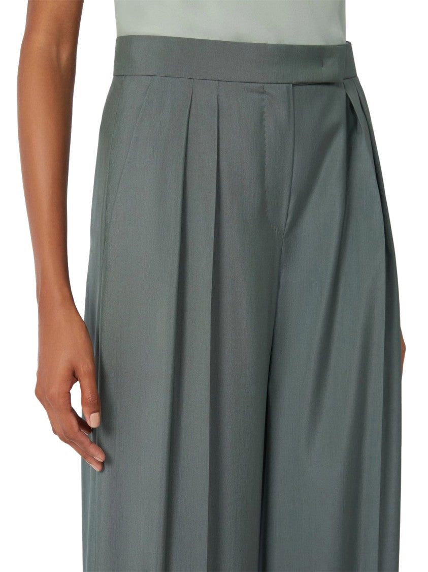 Max Mara Wide-Leg Trousers With Soft Pleats And Structured Waistband