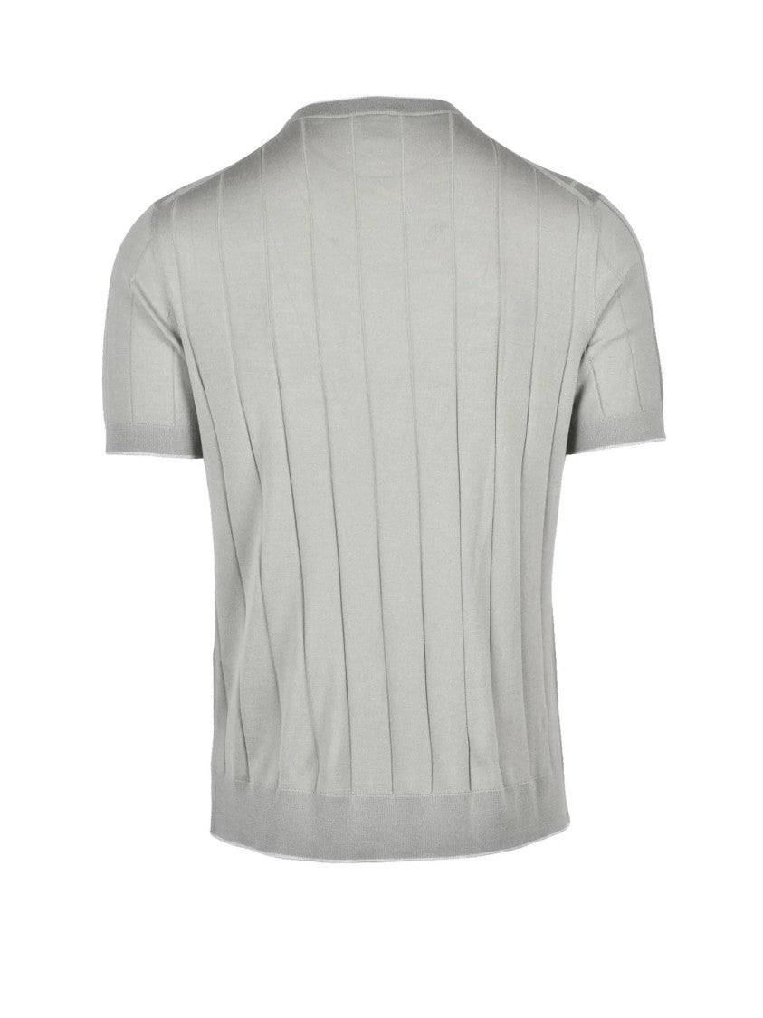 Eleventy Green Men Wool Crew Neck Knit Top