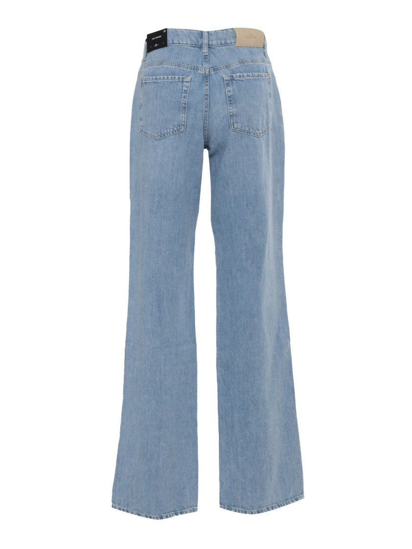 7 For All Mankind Relaxed Fit Light Blue Denim Trousers