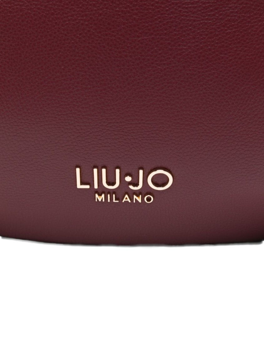 Liu Jo Structured Red Shoulder Bag With Zip Closure