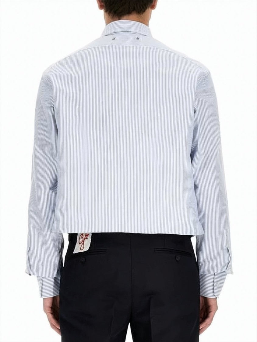 Golden Goose Cropped Long-Sleeve Shirt With Classic Collar