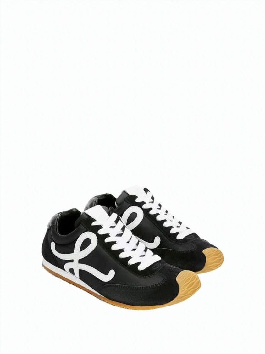 Loewe Sporty Black Nylon And Calfskin Loewe Sneakers