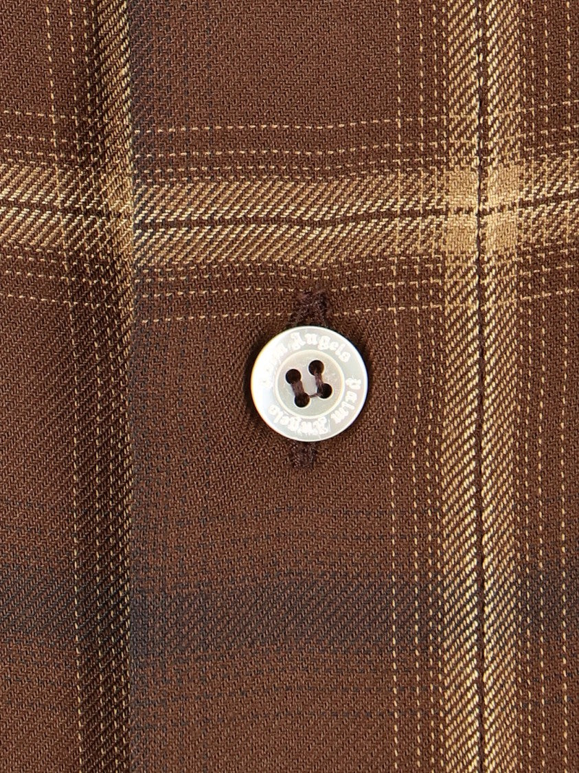 Palm Angels Checked Shirt – Brown