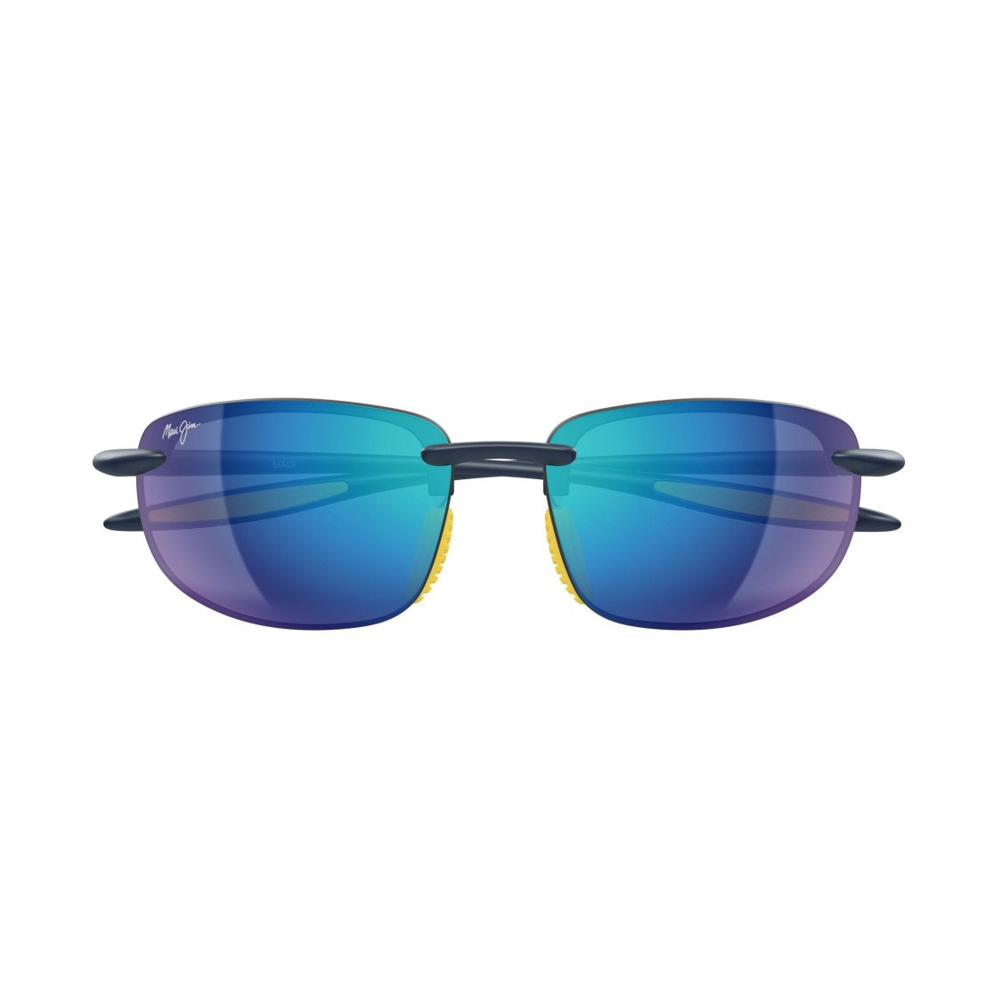 Maui Jim Hookipa Ultra Rimless Sunglasses With Vibrant Blue Mirrored Lenses