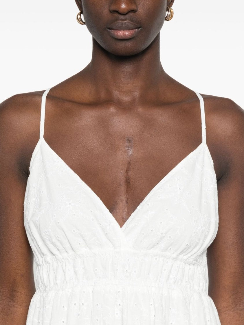 Polo Ralph Lauren V-Neck White Midi Dress