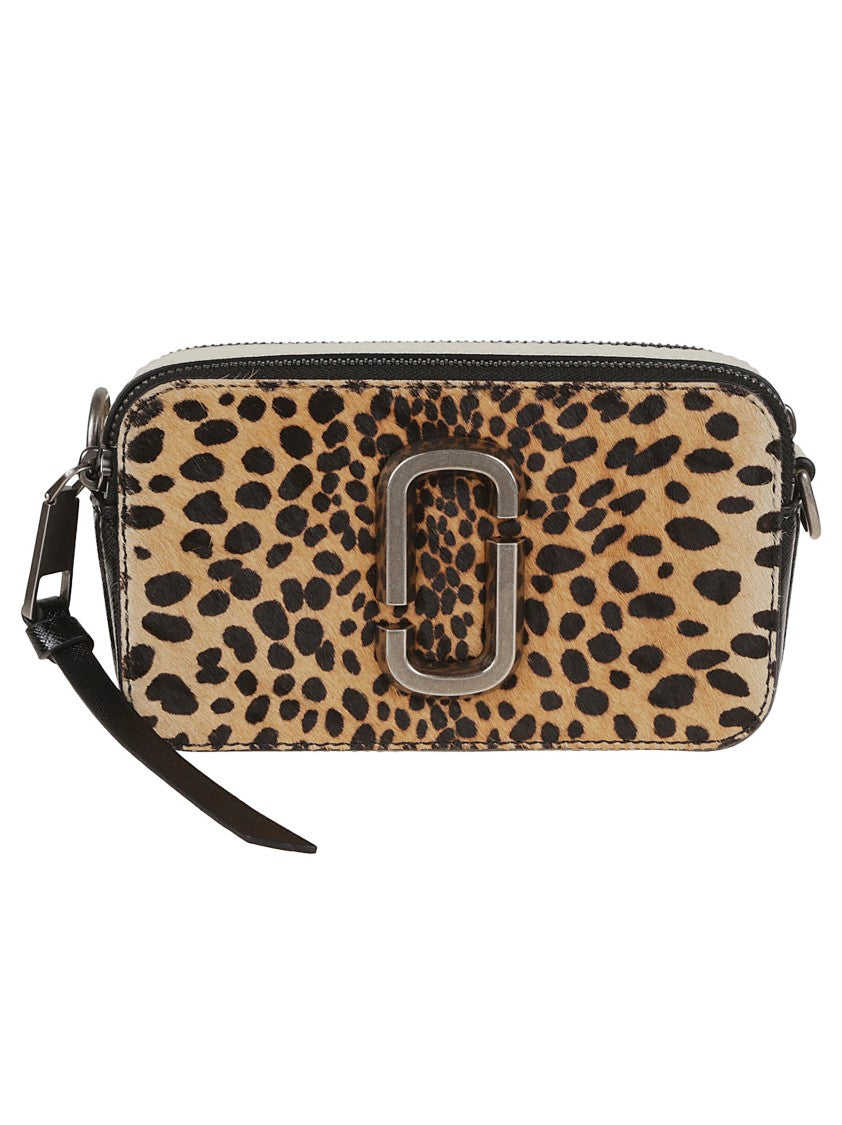 Marc Jacobs Compact Leopard Print Bag With Smooth Leather Accents
