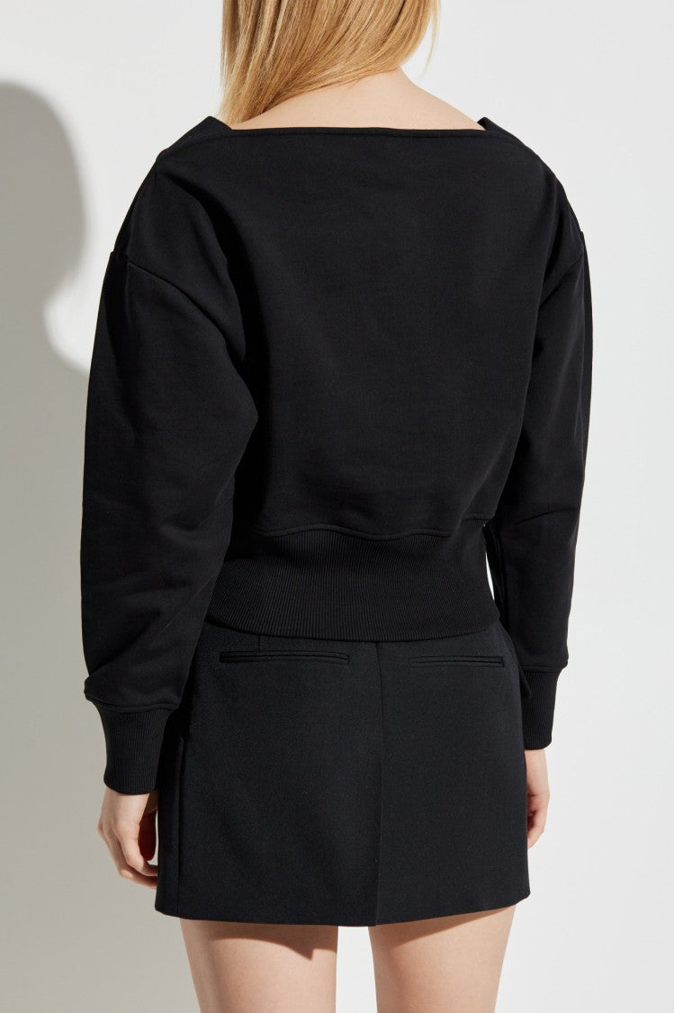 Balmain Black Sweatshirt With Hand-Written Logo Detail