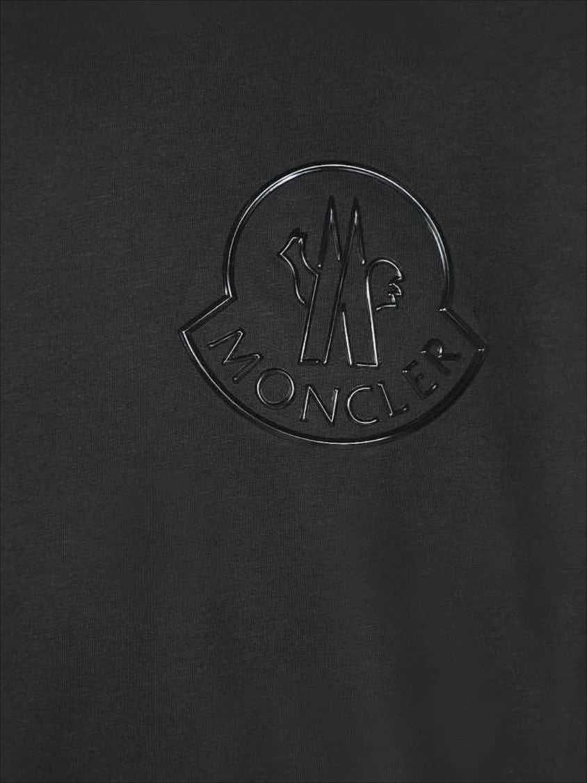 Moncler Short-Sleeve Relaxed Fit T-Shirt With Embossed Logo