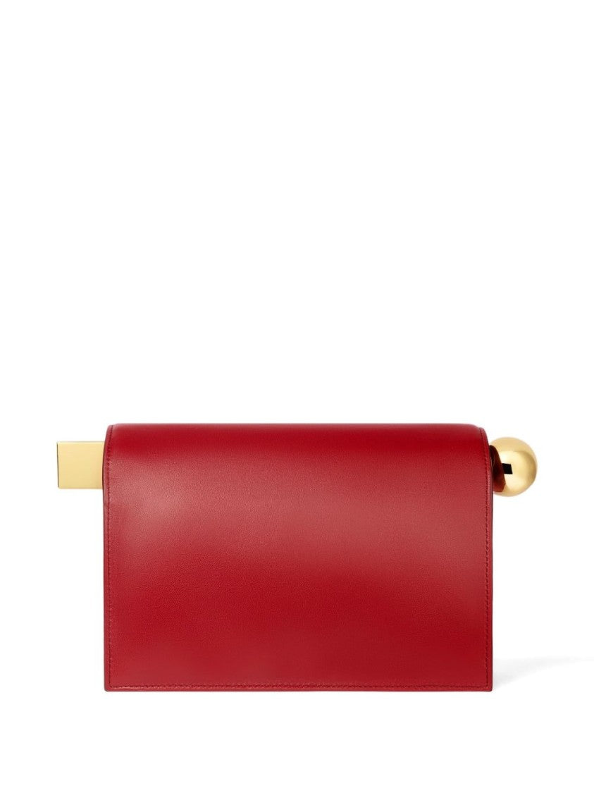 Jacquemus Folded Dark Red Leather Handbag