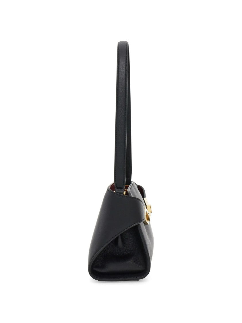 Salvatore Ferragamo Hug Sh Ew Calf Leather Handbag